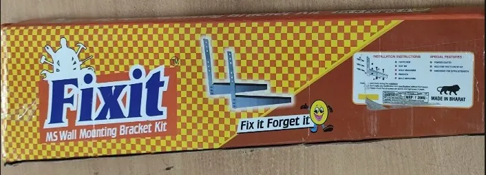 Fixit MS wall-mounting bracket kit for AC outdoor units, in its box, at Shree Suswani Refrigeration, Secunderabad